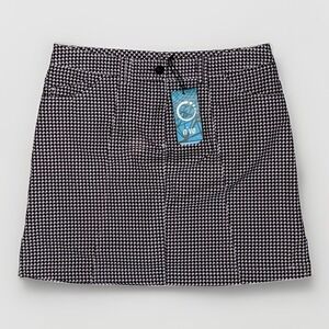 Nivo Golf Skort Women's Size 10 NWT Black White Houndstooth Stretch $98
